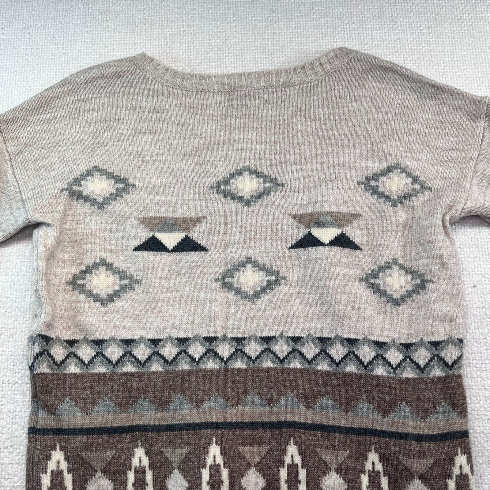 American Eagle Aztec Geometric Pattern Crew Neck … - image 11