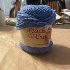 Peaches  Creme Yarn 11725 Blueberry 2.5 oz 4 Ply NEW