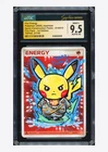 Pokemon CGC 9.5 AUTO 10 Fire Energy Pikachu Topaz 2005 014/015 Fire Pack 1ED JPN