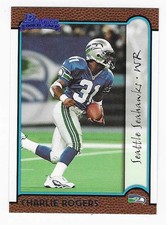 1999 Bowman Rookie Charlie Rogers Seattle Seahawks Football Card #216 RC. rookie card picture