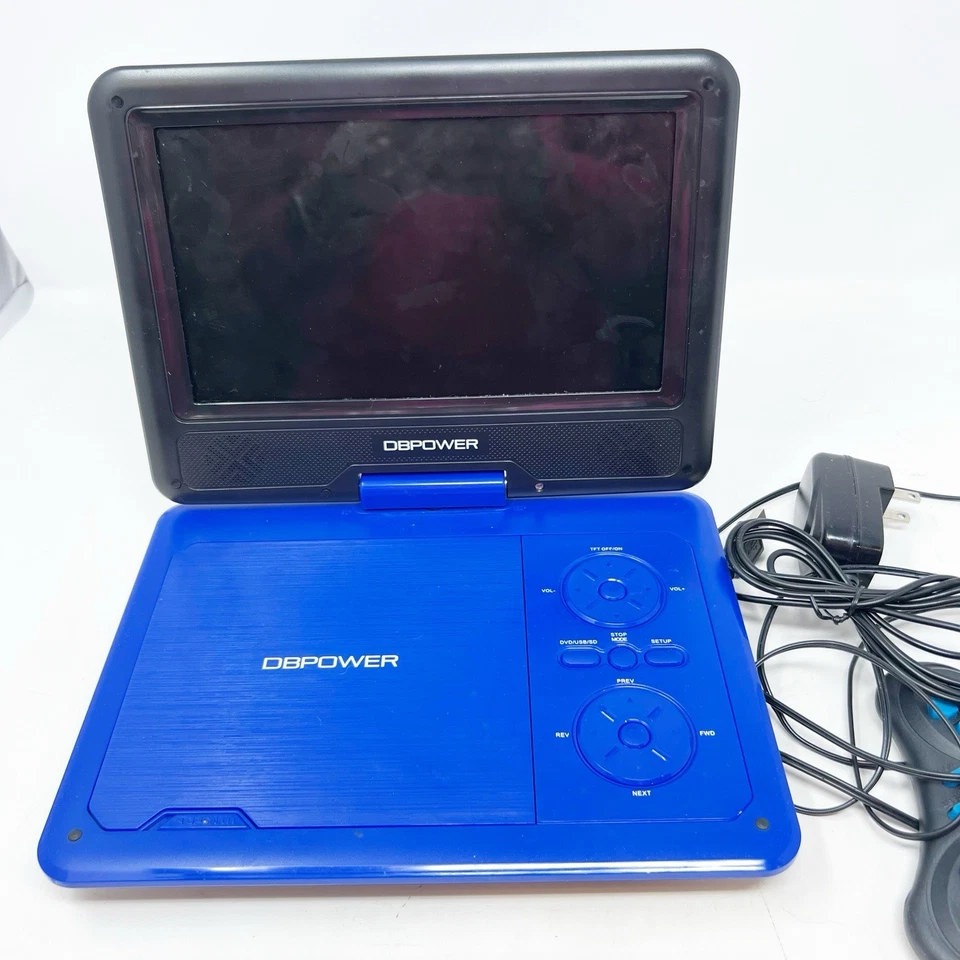 DB POWER PORTABLE DVD PLAYER BLUE 11.5" 9" SCREEN MODEL PD928 - Image 3 of 4