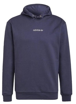 adidas Adibreak Men s Hoodie Shadow Navy Embroidered Trefoil 2 Snap Button Sz M
