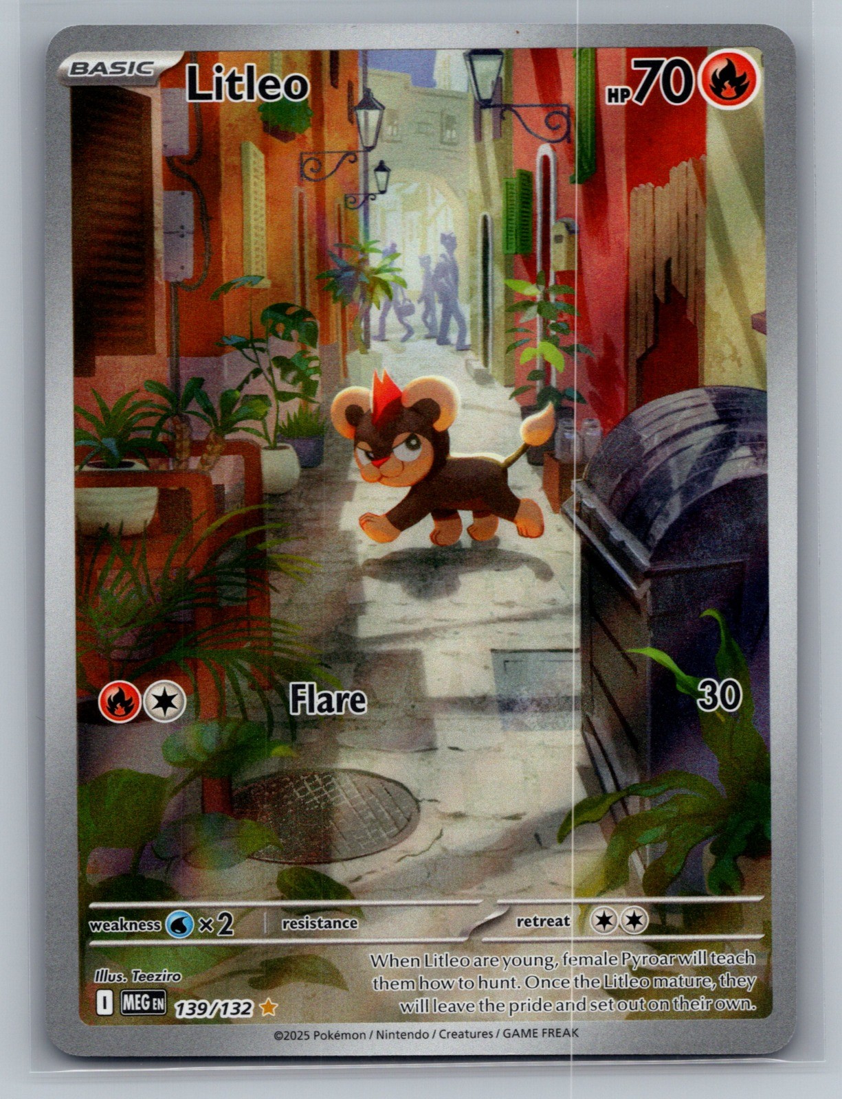 Litleo Holo Illustration Rare ME01: Mega Evolution 139/132 NM