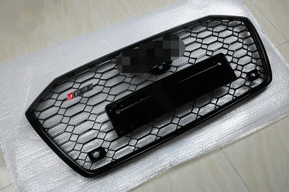 Решетка переднего бампера сотовая сетка для Audi A6 S6 C8 RS6 стиль 2019 2020 черная - Изображение 4 из 4