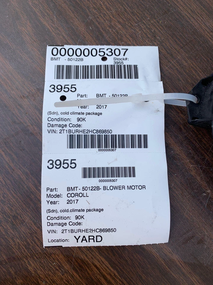 ✅ Toyota Corolla 2017 soplador motor OEM Foto 3 de 3