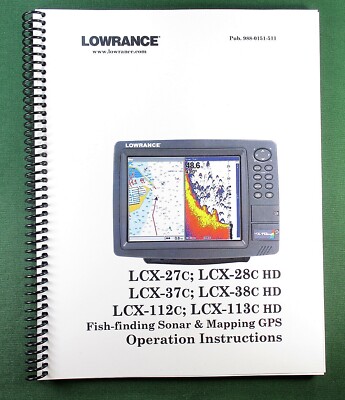 Lowrance LCX-27c Instruction Manual: Full Color 232 Pages & Protective Covers