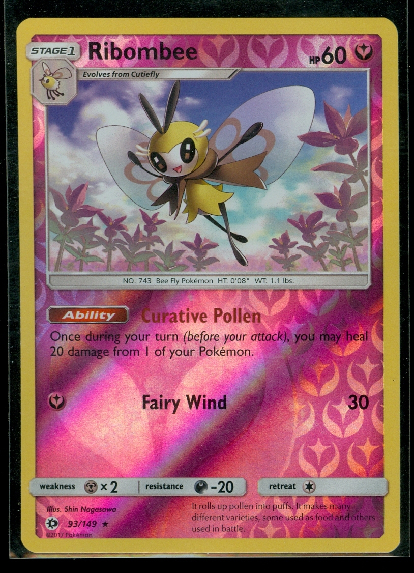 Pokemon RIBOMBEE 93/149 - Sun & Moon RARE Rev Holo - MINT | eBay
