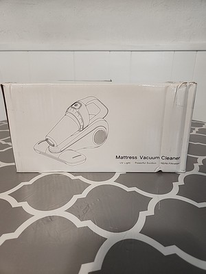 Dibea Bed Vacuum Cleaner with Roller Brush Corded Handheld, White