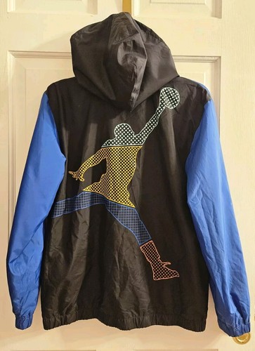 JORDAN BOY'S JUMPMAN HOODIE WINDBREAKER COLORBLOCK JACKET SIZE LARGE  AGE 12-13 - Picture 8 of 13