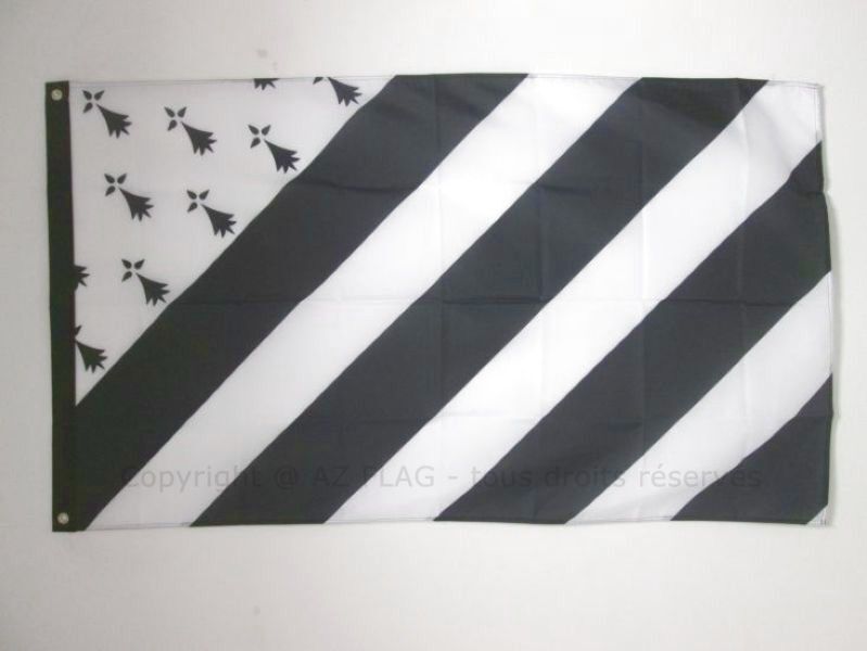 Drapeau de la Bretagne AZ Flag 150x90 cm en polyester renforcé haute qualité