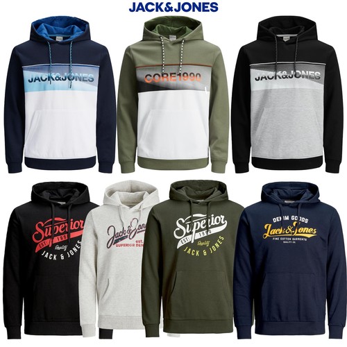 Jack and Jones Sudadera Con Para Hombre Sudaderas con logotipo impreso Sudor Sudadera Con Capucha Talla S - 2XL |