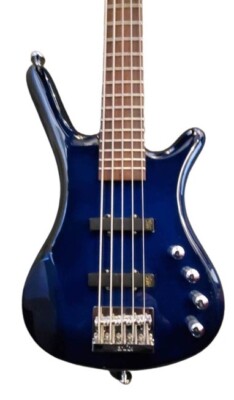 Warwick Rockbass Corvette Basic 5-String Bass Guitar - Solid Blue Body w/gig bag