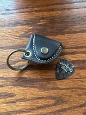 Leather Keychain Guitar Pick Holder case