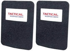 Tactical Scorpion Level III AR500 Steel Body Armor Pair 6x8 Flat Plate Coated