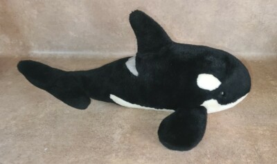 Sea World NICE SHAMU THE KILLER WHALE 14'' Plush STUFFED ANIMAL Toy