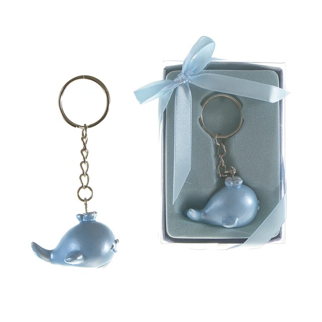 Mega Favors Keepsake Baby Blue Whale Poly Resin Key Chain, 12PCS eBay