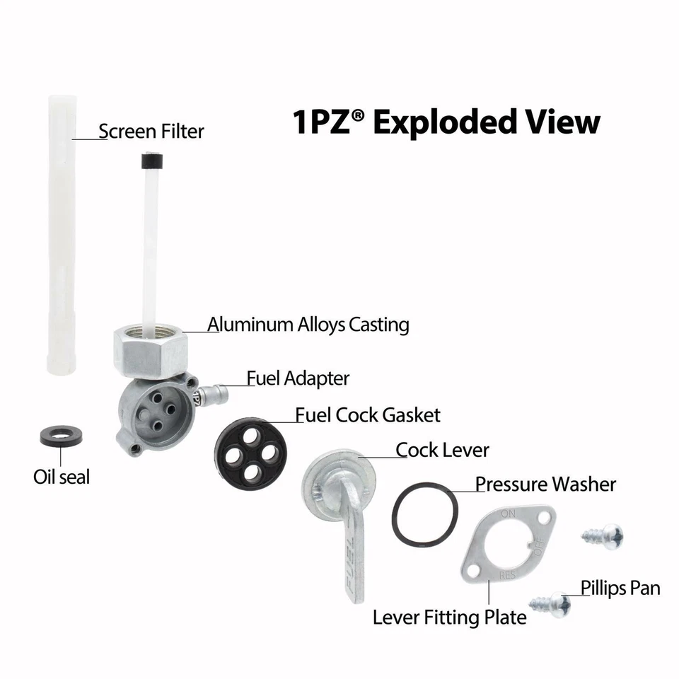 2 HONDA ATC185 ATC200 ATC200 MATC200S ATC200X Gasolina Combustible Cock Petcock Tanque Gas Foto 2 de 4