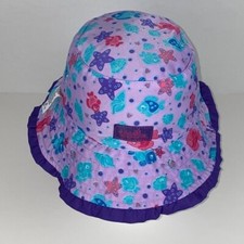 UV Skinz Sunwear Hat Purple Seashells Fish Kids Girls 6