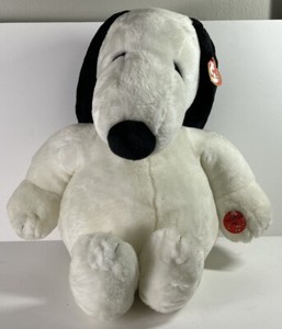 2011 TY Beanie Buddies Collection Peanuts Snoopy 18"  - Sound Works Clean