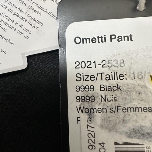 Exofficio Ometti Pants Lightweight water repellant Black Size 16 New - Picture 13 of 16