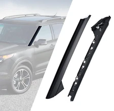 For 11-19 Ford Explorer Left Side Windshield A-pillar Molding Inner Outer Trim