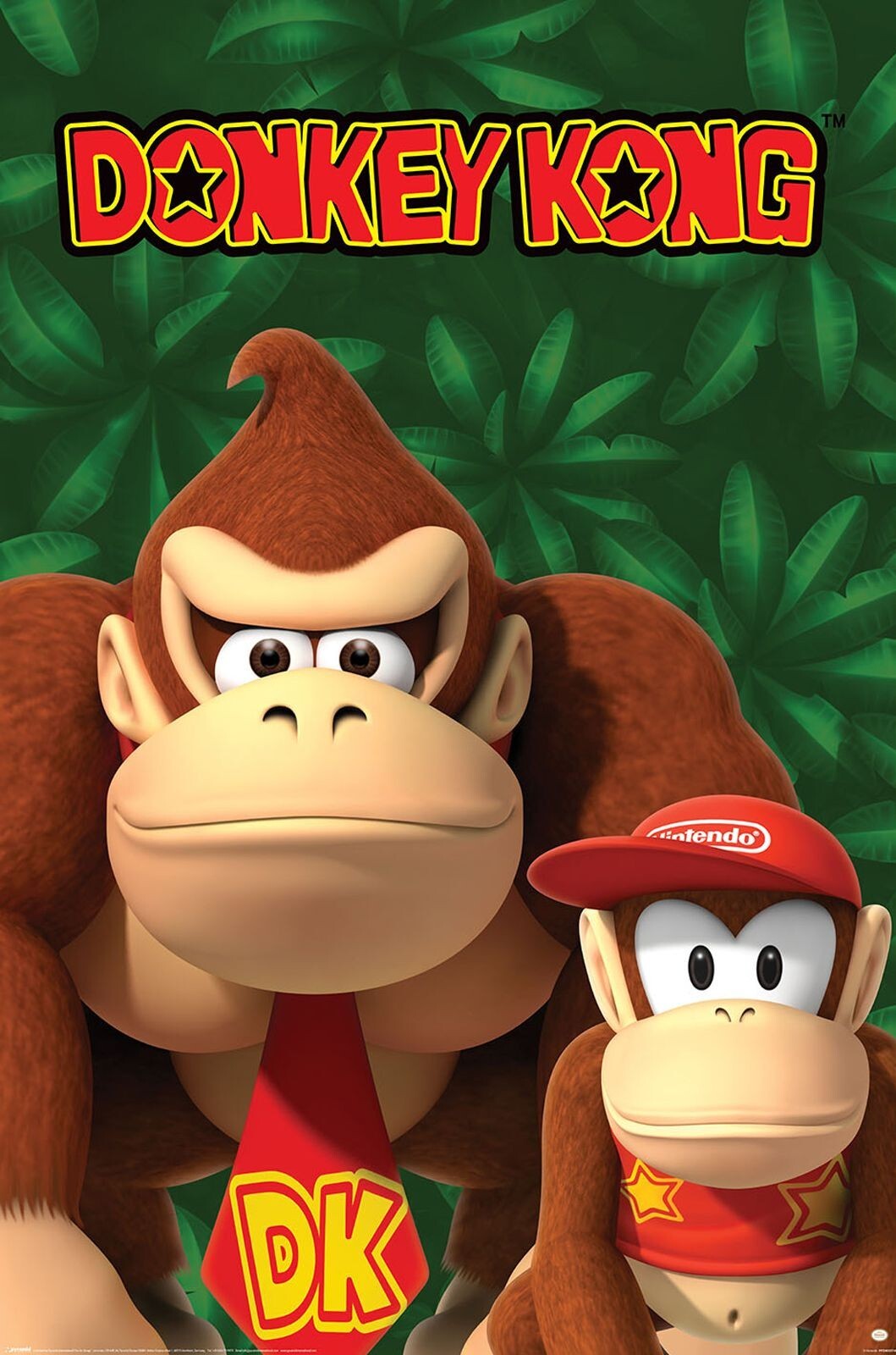 Donkey Kong And Diddy poster KING SIZE 61x91.5 cm | 24x36 inch green brown game