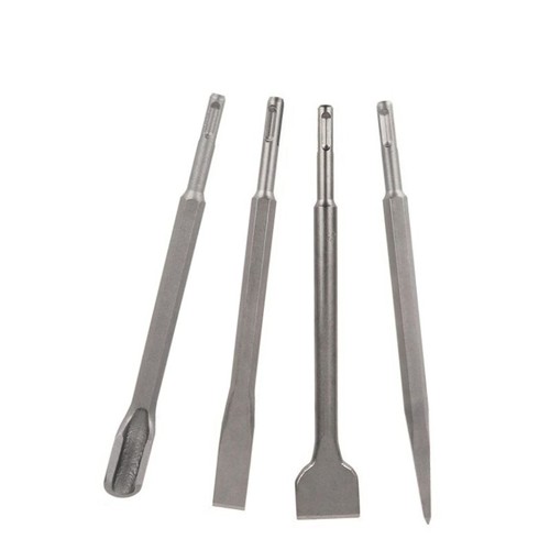 4 tlg SDS Plus Meissel 250 mm Meißel Kanal Spitz Flach Breit Fliesen Set  - Bild 12 von 12