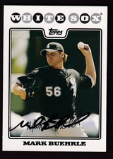 Mark Buehrle 2008 Topps Card #224 White Sox Beckett Authentic Autograph