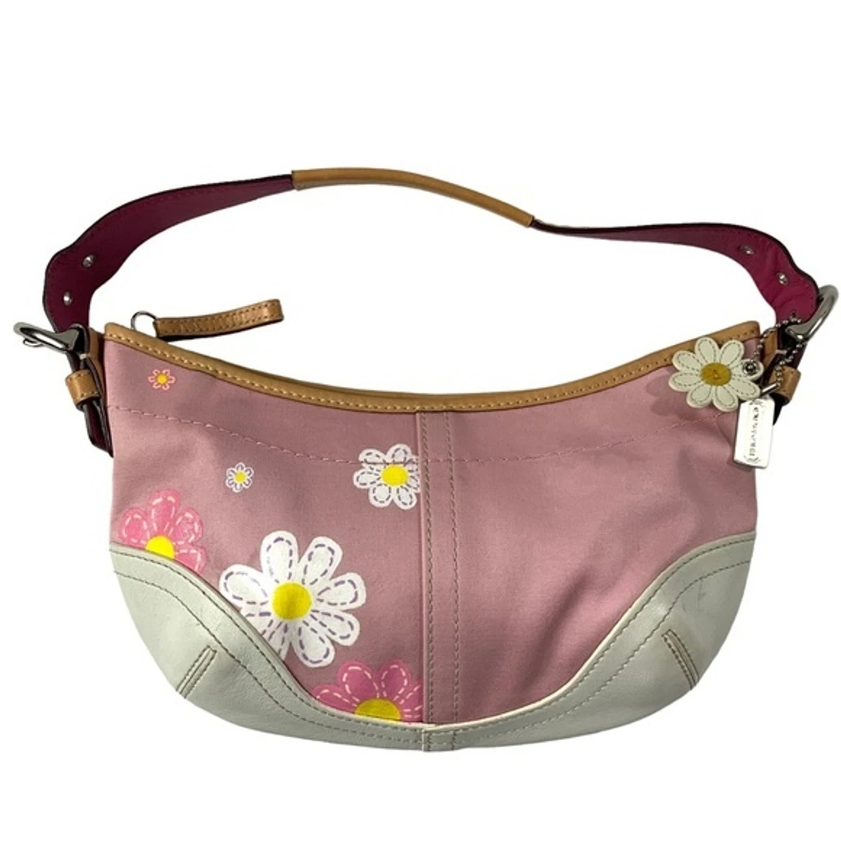 Coach purse with pink flowers sales