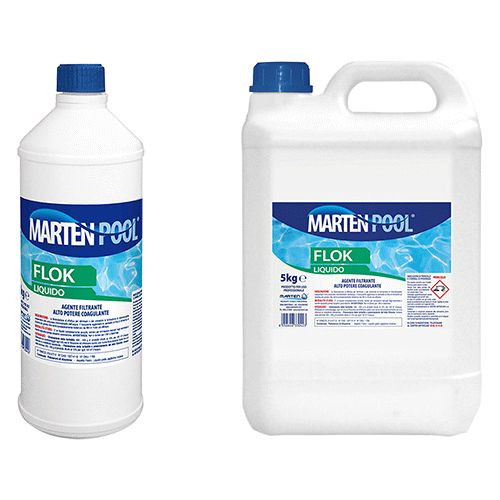 Flocculante Liquido Marten Pool 1 KG | Filtro Piscina Anti Torbidità