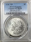 1878 7TF "REV OF 79" MORGAN SILVER DOLLAR - PCGS AU Details SHINE