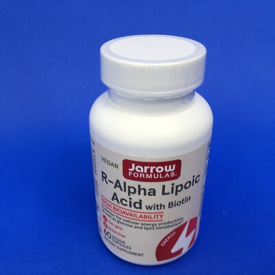 Jarrow Formulas R-Alpha Lipoic Acid with Biotin Dietary Supplement 60 Capsules