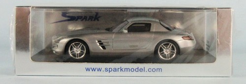 SPARK 2009 Mercedes-Benz SLS AMG (Silber) Maßstab 1/43 Harz Modell NEU VERSIEGELT SELTEN - Bild 2 von 3