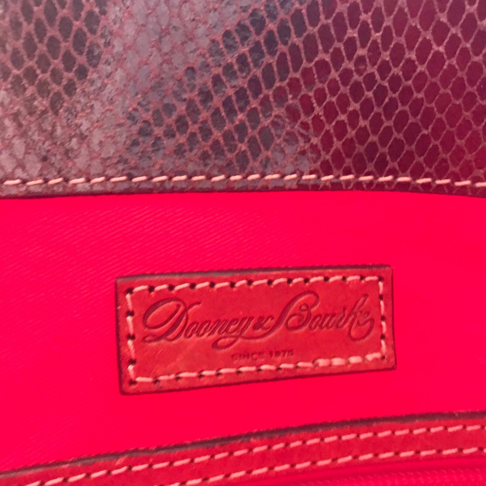 Dooney & Bourke Kitney Brown Python Leather Dixon… - image 11