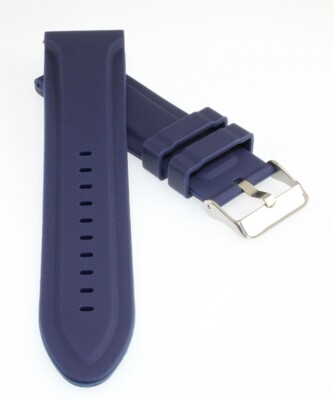 Silikon Uhrenarmband Modell Mariner blau 22 mm