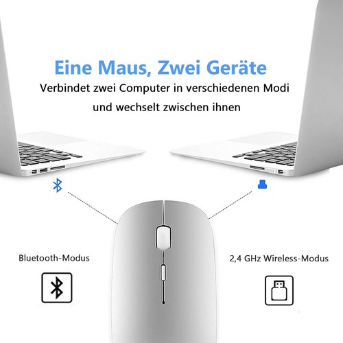 Kabellose Bluetooth Maus für MacBook Pro/Air/Mac/iPad/Laptop/Desktop/Mac/PC/Comp - Bild 2 von 6