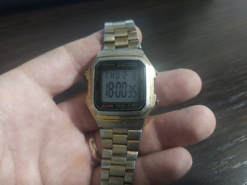 Casio Watch Alarm Chrono Dual Time Illuminator Digital h A178W Vintage Men's - Picture 22 of 24