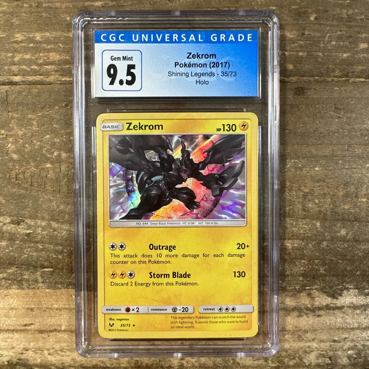 Pokemon ZEKROM 35/73 - Shining Legends - RARE HOLO - MINT