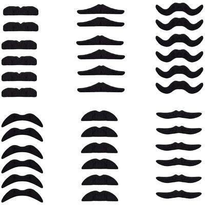 36 Pcs Self Adhesive Fake Mustaches Novelty Party Supplies for Masquerade