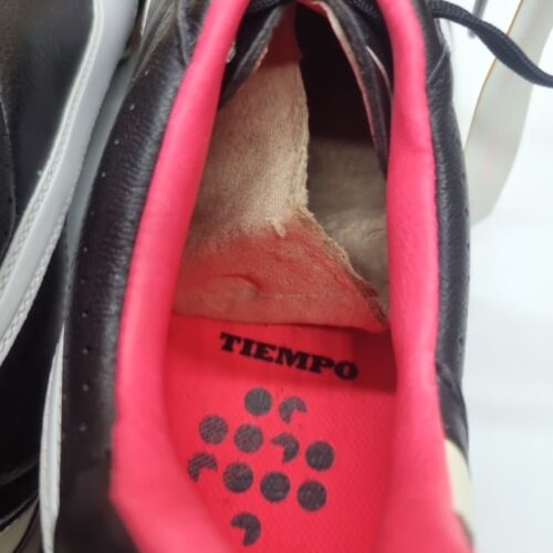 Nike Tiempo Legend 4 Size UK 7 Black White Pink Womans Leather Football Boots - Picture 12 of 24