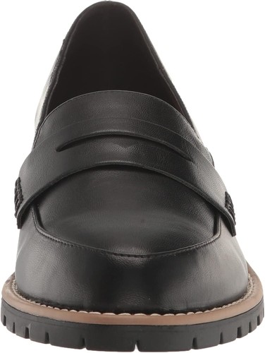 dv by Dolce Vita “Crisp” Classic Penny Loafer/Lug Sole Block Heel Dune / Black - Picture 3 of 14