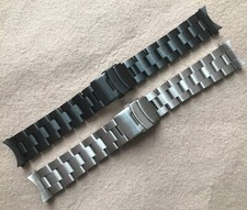 Brushed Curved End Stainless Steel Watch Band Strap Bracelet 19 20 21 22 23 24mm