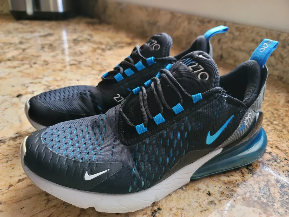 Nike Air Max 270 Running Shoes Black/Blue Men’s Size 14 “Blue Fury”