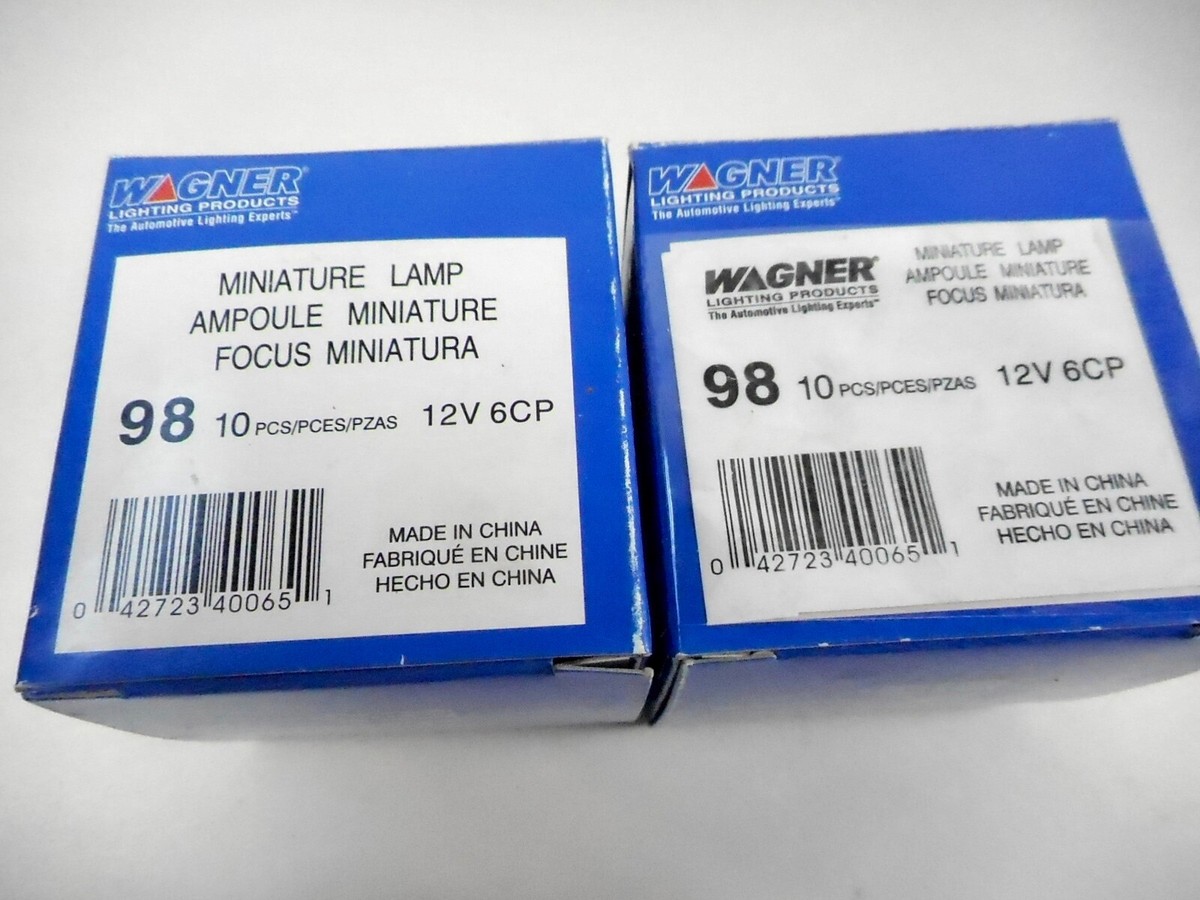 Wagner 98 12V Miniature Lamp 2 x Box of 10 | eBay