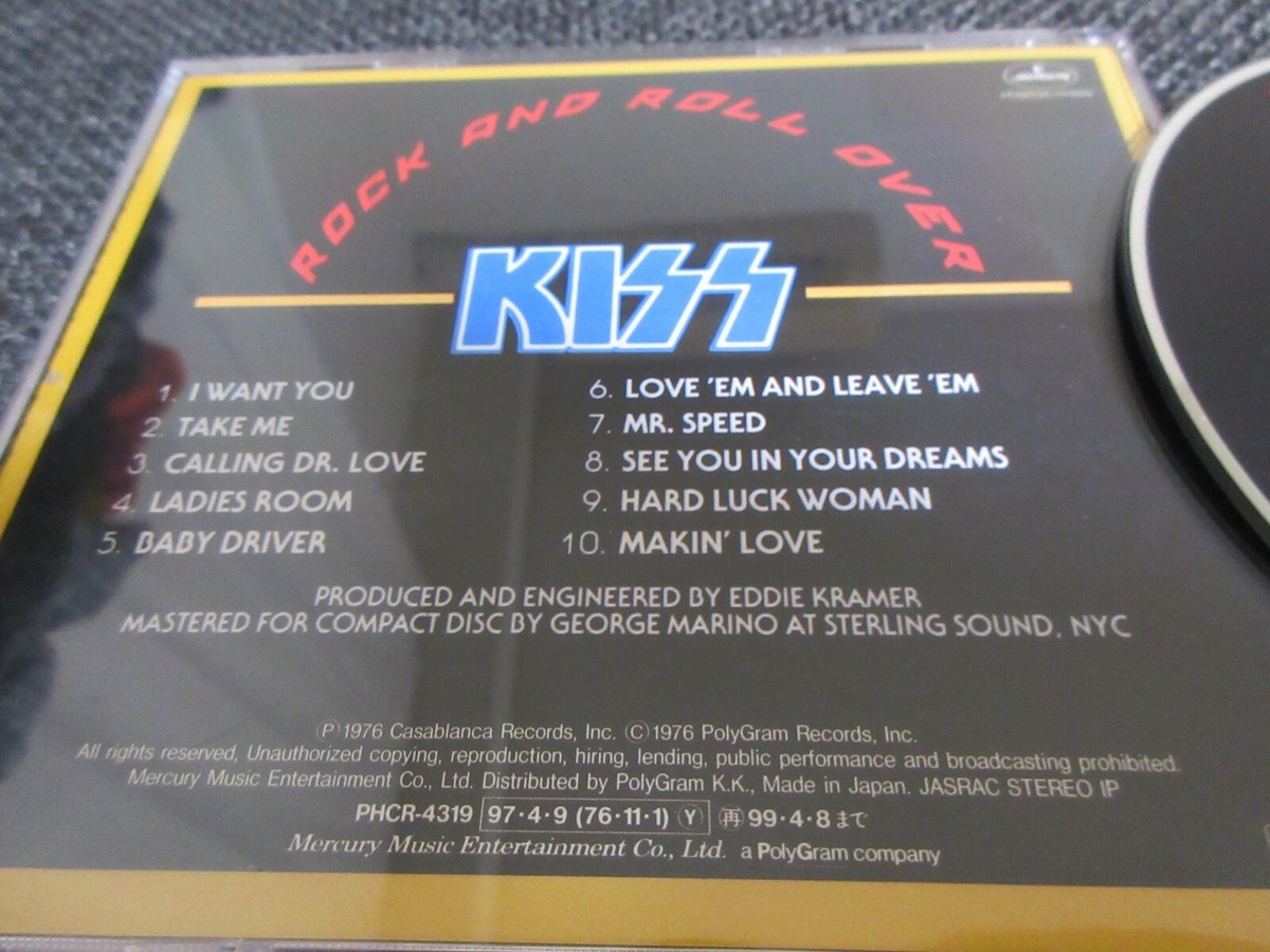 KISS Rock and Roll Over サイン入りCD Kiss – Rock And Roll Over – Vinyl (LP, Album, Reissue), 1980