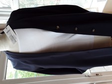 Ladies Coat Masai (ina) Navy Blue Polyester Size 8/10 (loose Fit) Length 88 Cm