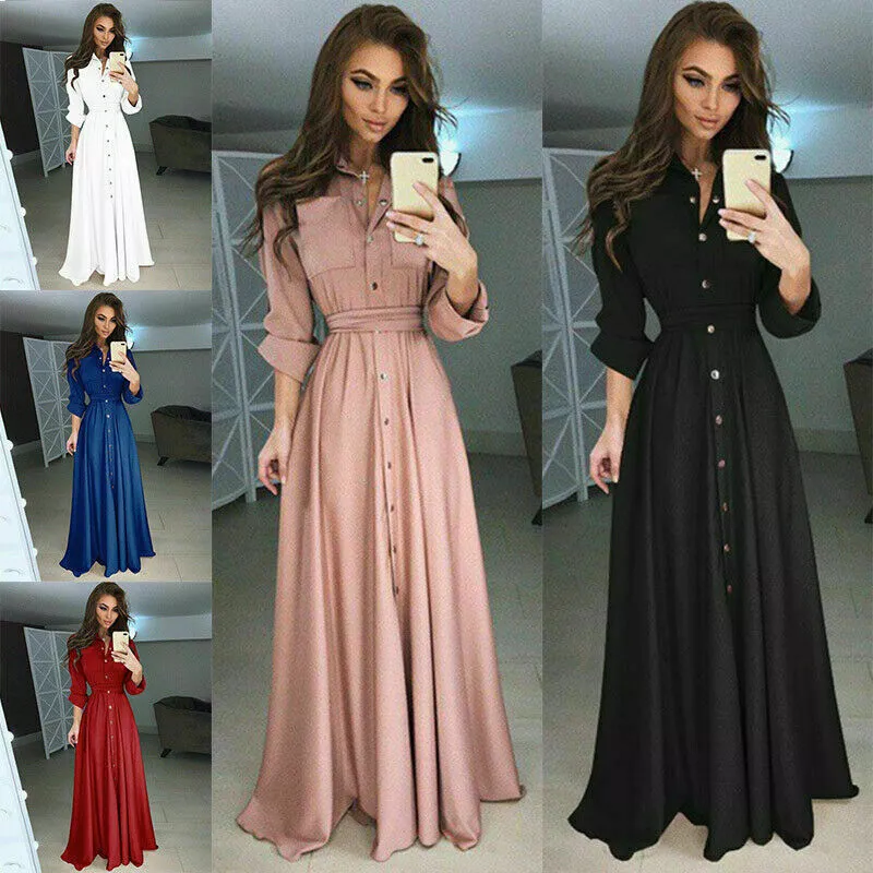 womens long sleeve maxi dress