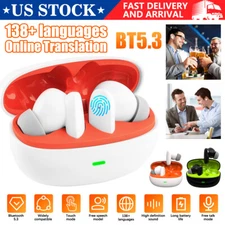 AI Language Translator Earbuds, Real-Time 138+ Translation for Travel Business