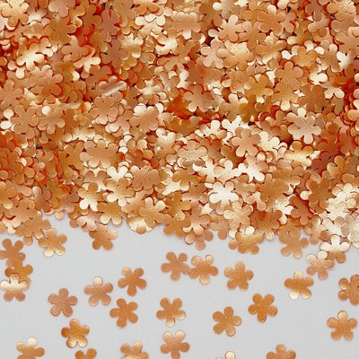 Orange Glitter Flowers Natural Cupcake Decorations Sugar Free