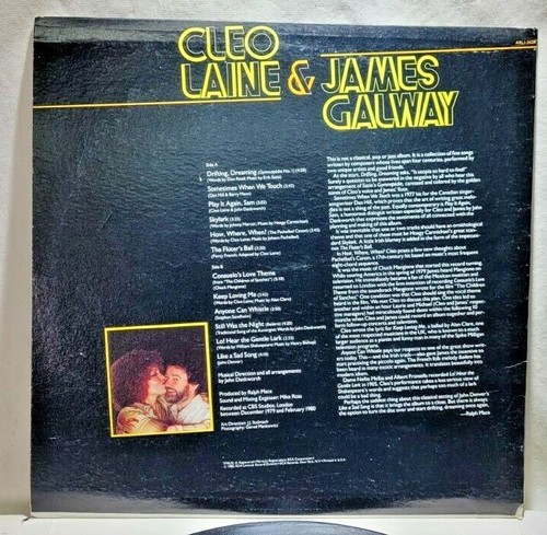 CLEO LAINE/JAMES GALWAY "Sometimes When We Touch" RCA Records ARL1-3628, VG+ - Picture 3 of 10